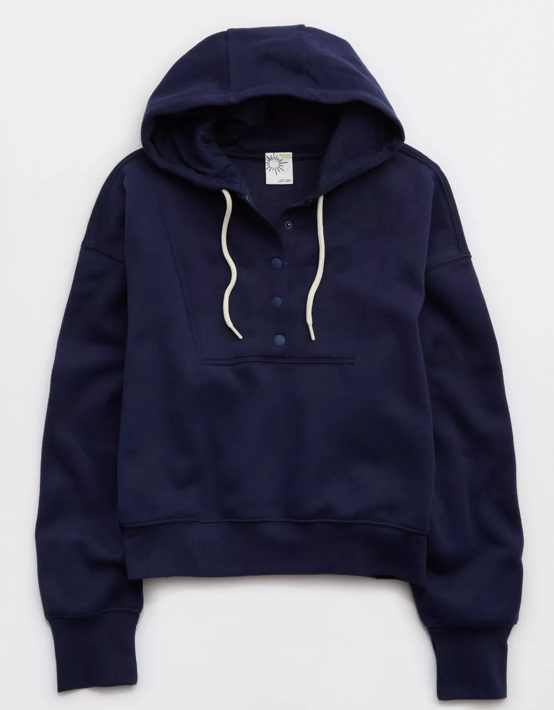 OFFLINE By Aerie Cloud Fleece Snap Front Hoodie | American Eagle Outfitters (US & CA)