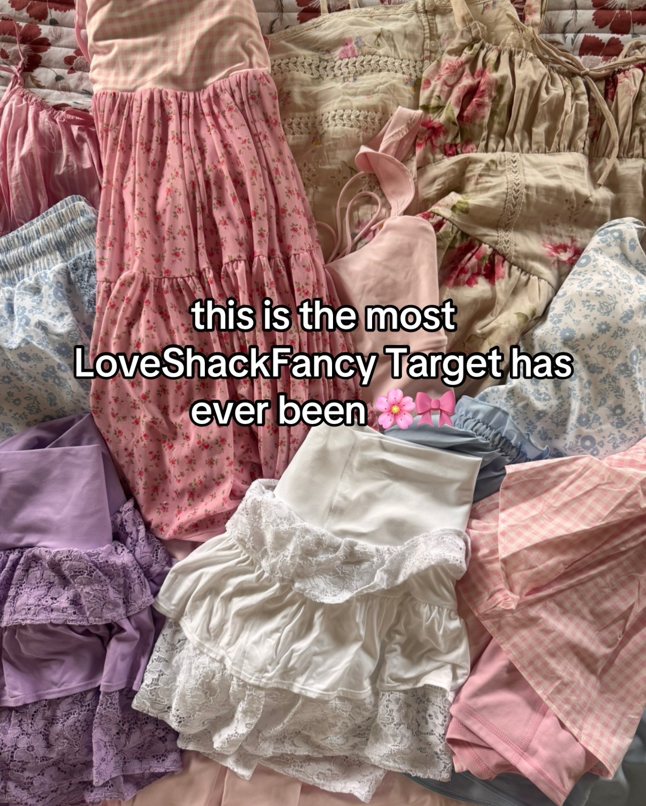 Target’s spring collection is giving full LoveShackFancy vibes 🌸 feminine, pastel, floral, lace, ruffles, scallops, gingham + florals mixed together, and EVERYTHING mixes and matches so easily. These are the cutest soft girl spring / feminine athleisure pieces you can throw on for errands, workouts, travel days, brunch, or everyday outfits and instantly feel put together.

Sizing details (I’m normally a medium):

• Lace V-neck sweatshirts — Large (sized up for oversized fit)
Relaxed band at the bottom (not tight). I tucked mine for a cropped look, but they’re adorable worn untucked with lace skirt/shorts peeking out.

• Hooded lace sweatshirts — Large (sized up for oversized fit)

• All shorts — Medium (true to size)

• Blue & white floral workout dress — Medium (true to size)

• All other dresses — Medium (true to size)

• Gingham + floral workout dress — sent wrong size in photos, but I would wear a Medium 
@Target 

#LTKootd #LTKfitnessgoals #LTKdayinmylife