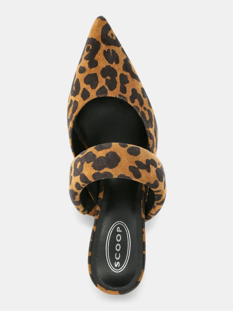 Scoop Women's Pointed Toe Kitten Heel Mary Jane Mules | Walmart (US)