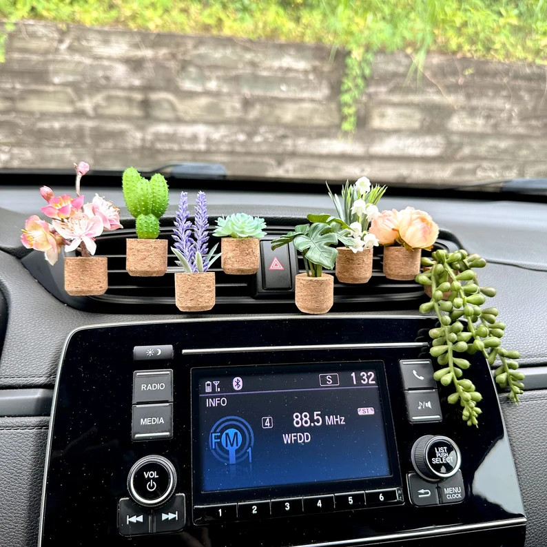 CAR AIR FRESHENER Plant Vent Clip Car Accessories Car Oil Diffuser Car Essential Oil Diffuser Pla... | Etsy (US)
