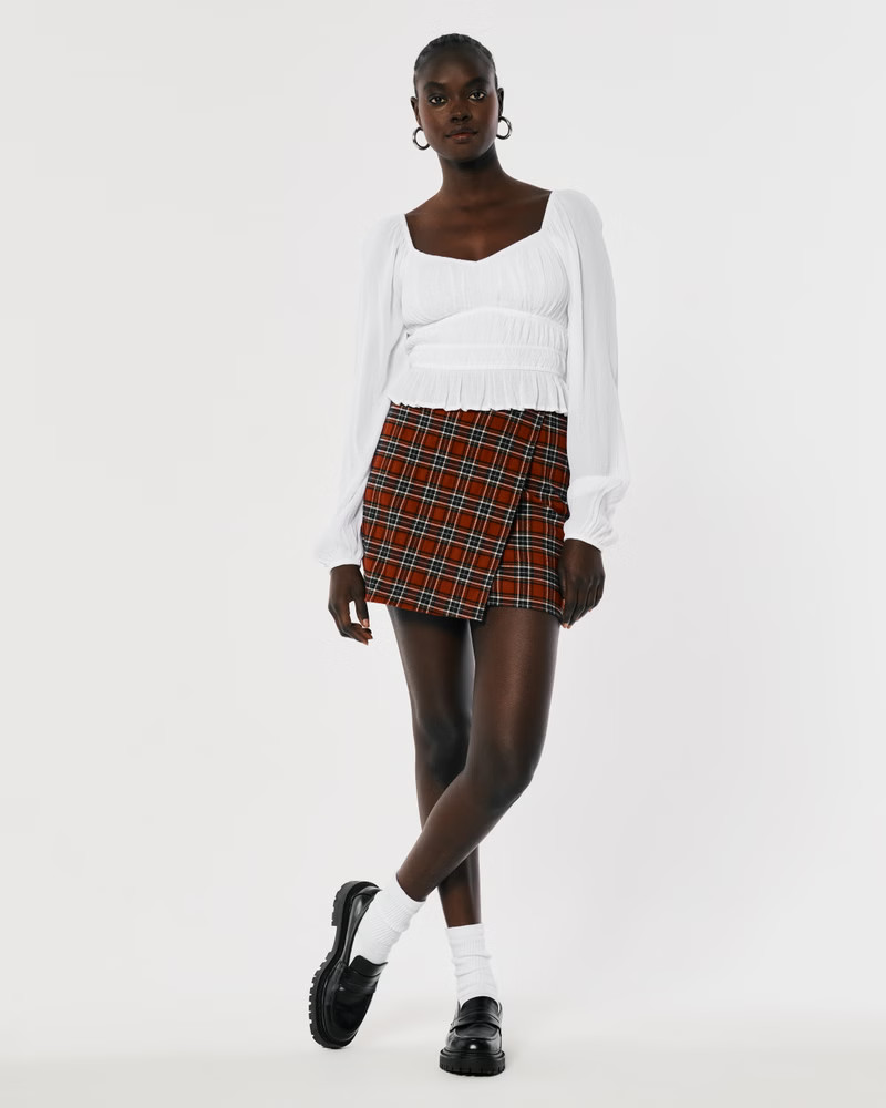 Long-Sleeve Ruched Top | Hollister (US)