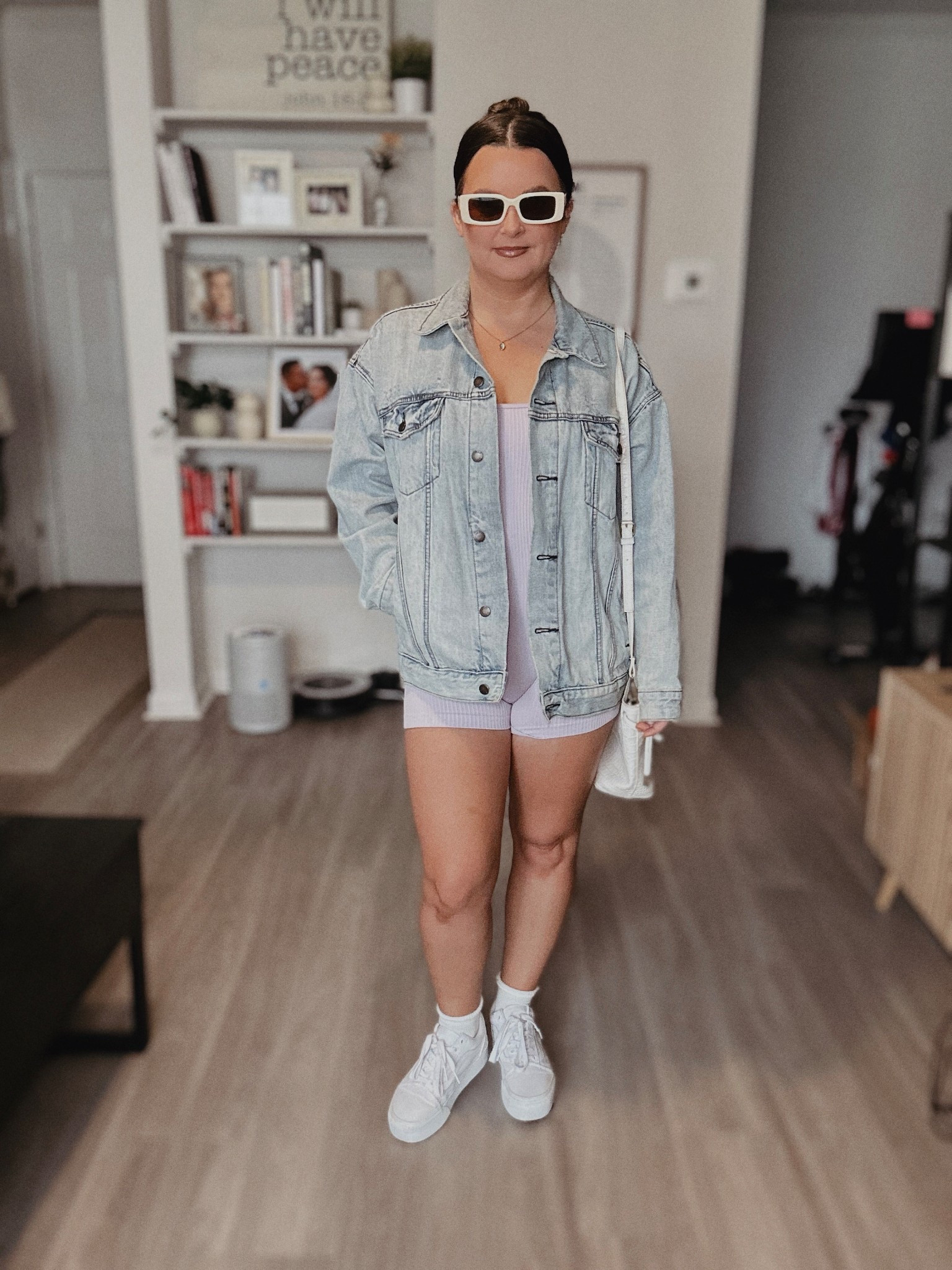 Pastels are in for spring and I love this lavender onesie paired with a denim jacket. 

#LTKBeauty #LTKFindsUnder100 #LTKStyleTip