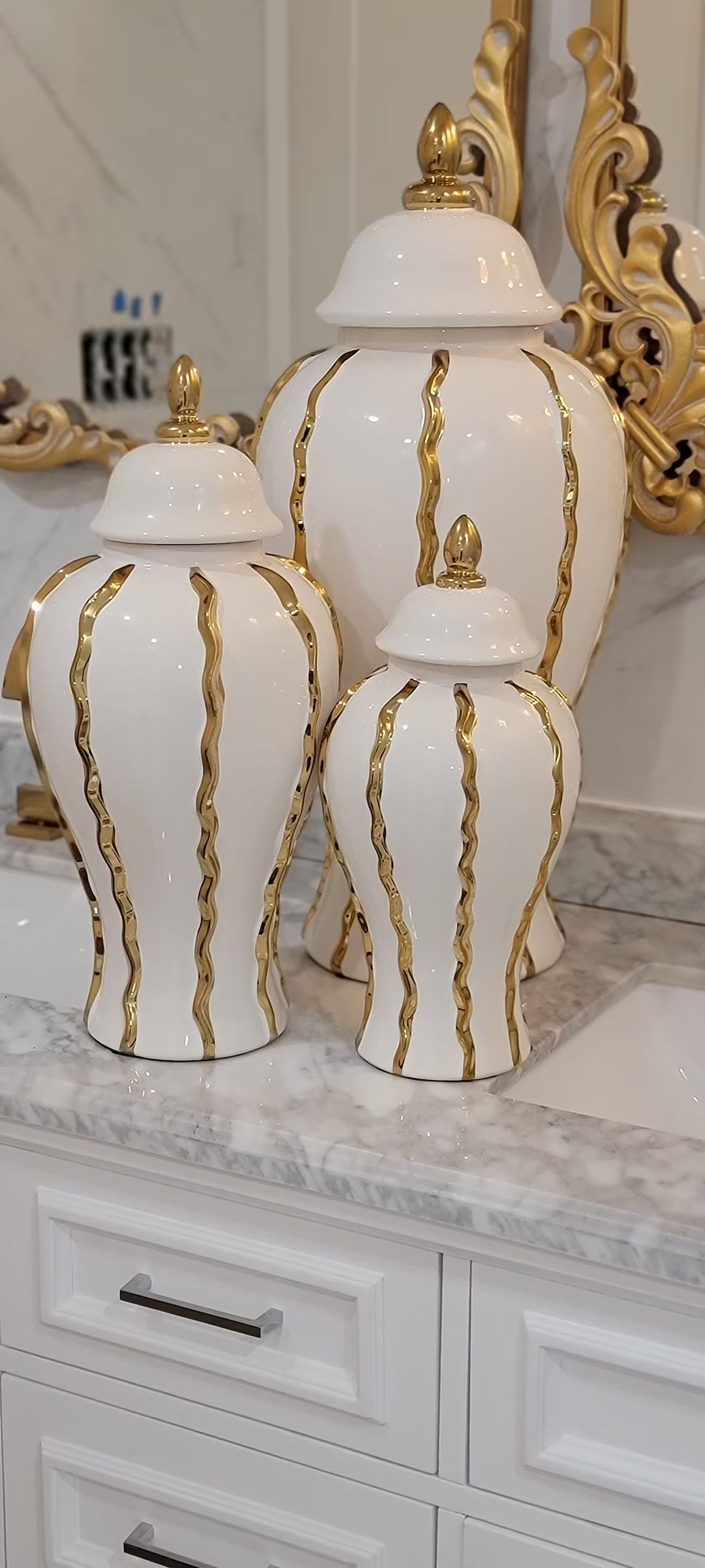 Ceramic Ginger Jar Vase - Etsy | Etsy (US)