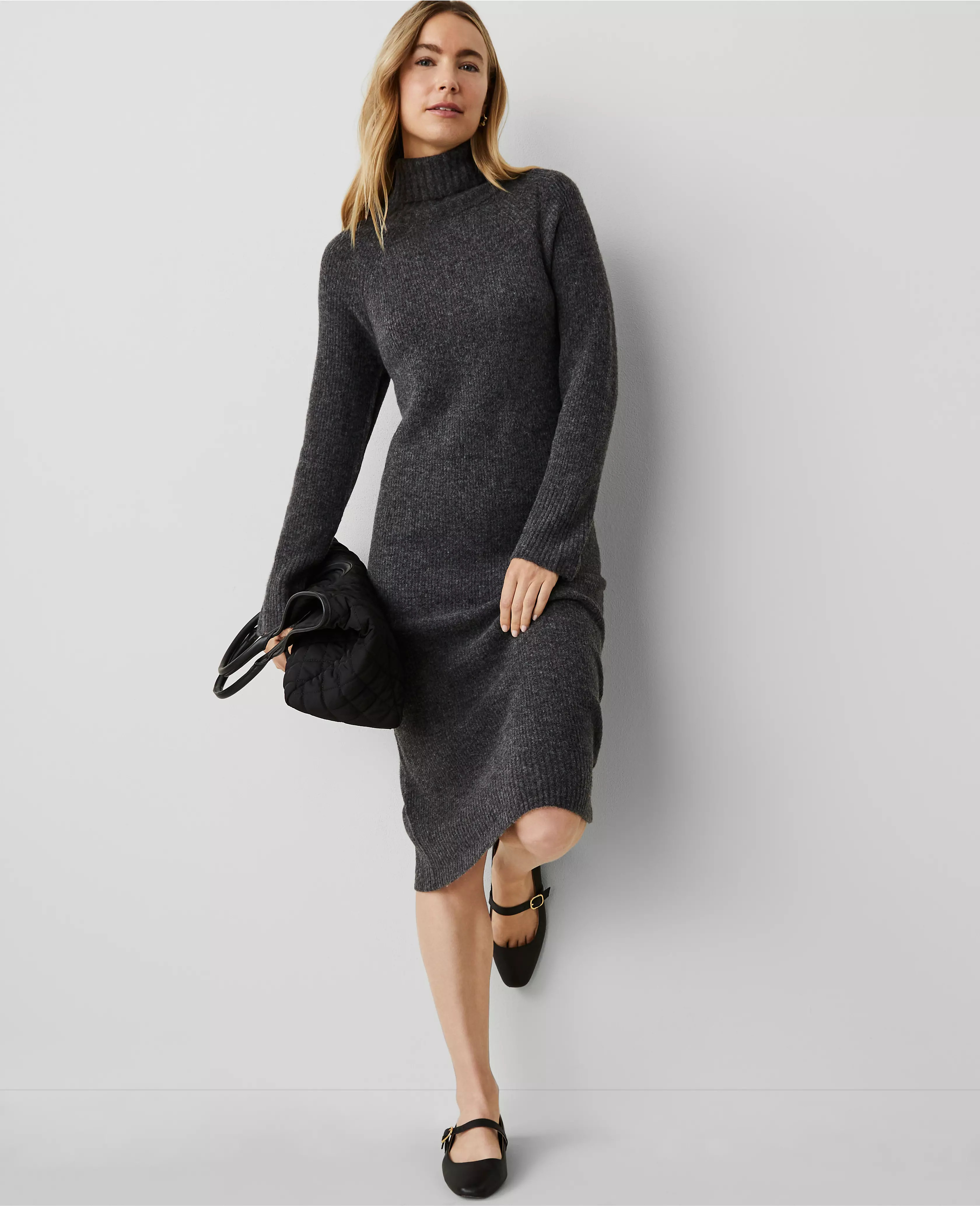 Petite Ribbed Sweater Dress | Ann Taylor