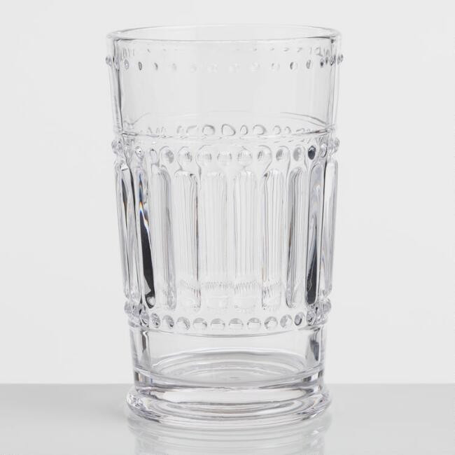 Clear Pressed Glass Highball Glasses Set of 4 | World Market