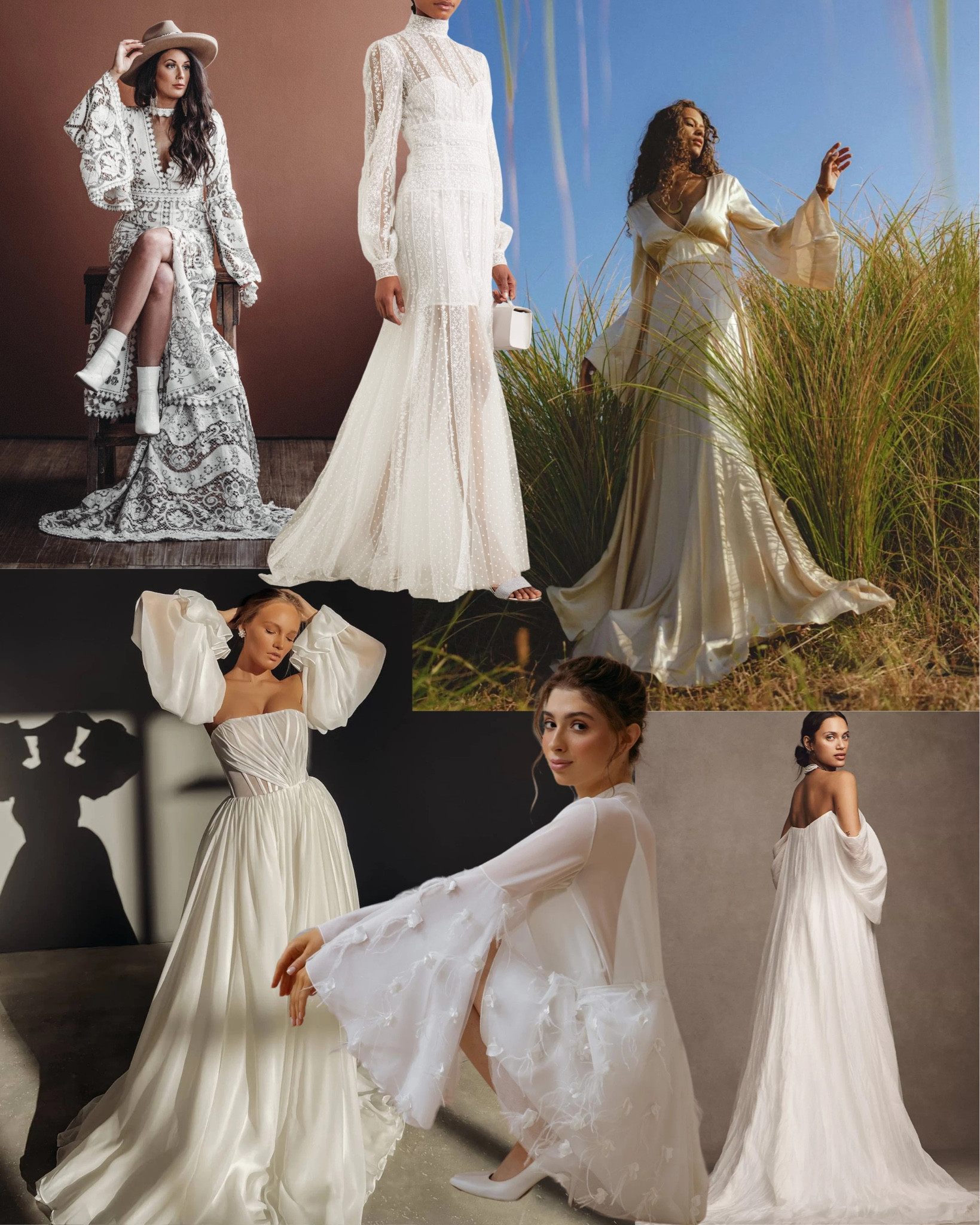 Boho wedding dresses #bohowedding #weddingdresses #boho