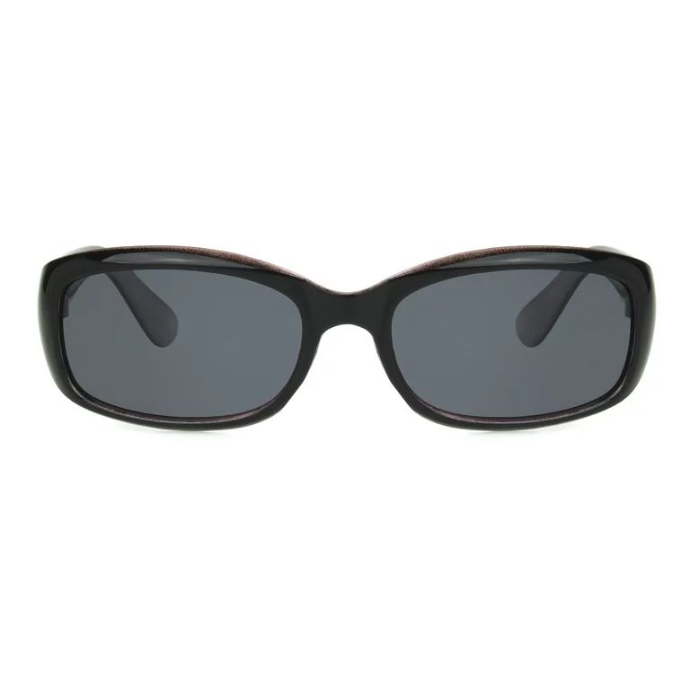 Foster Grant Women's Rectangle Fashion Sunglasses Black | Walmart (US)