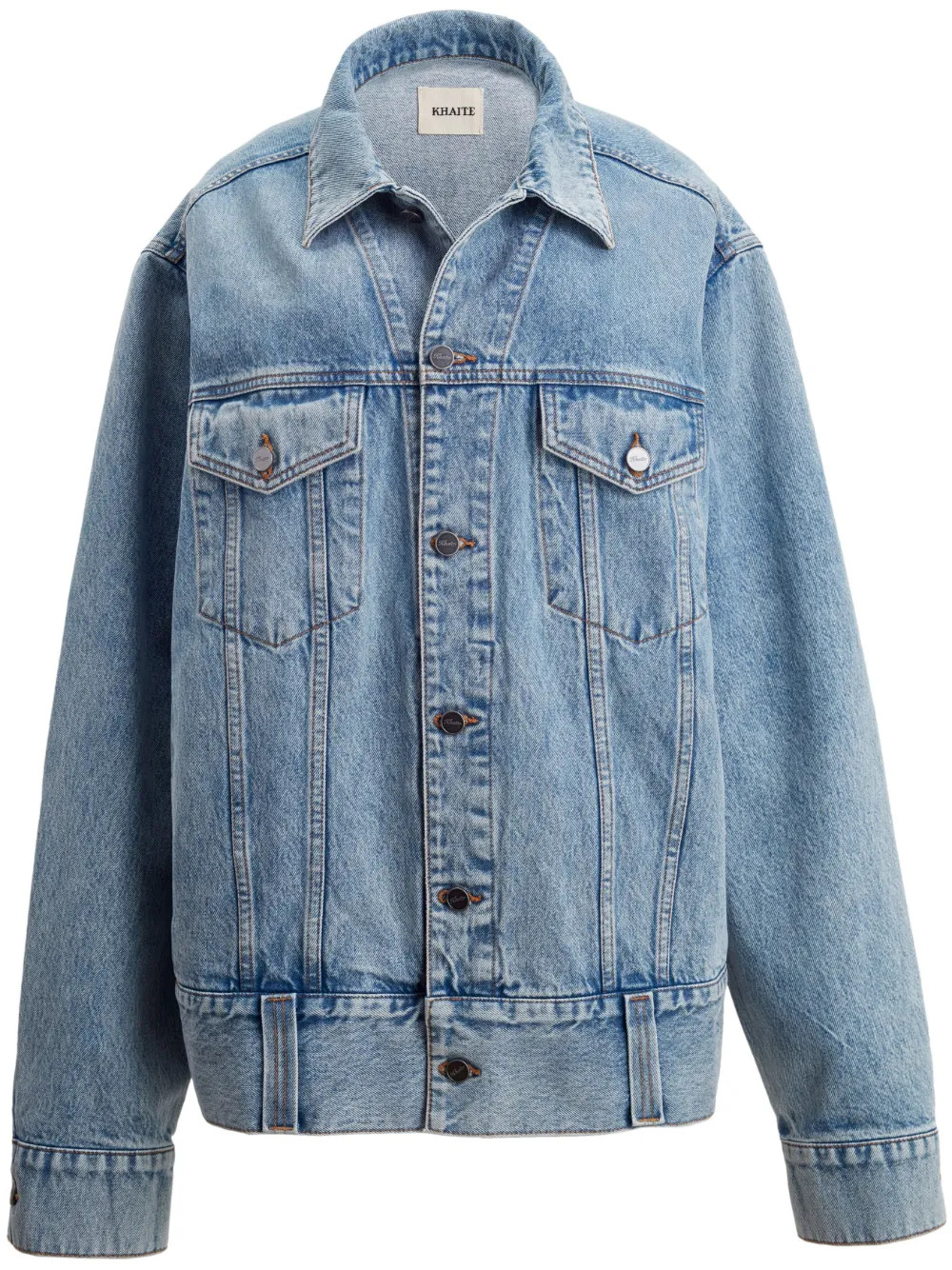 KHAITE Grizzo Denim Jacket - Farfetch | Farfetch Global