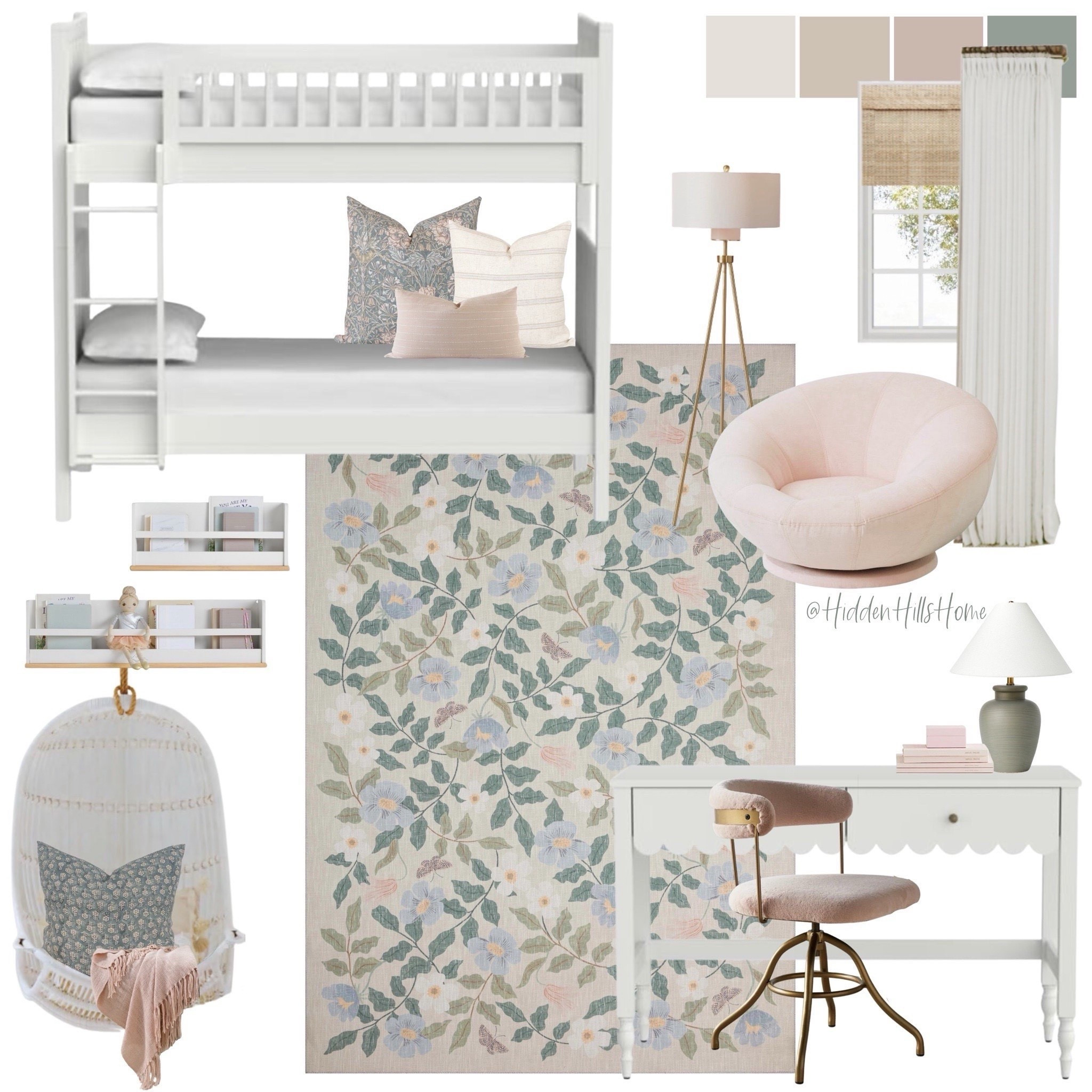 Girls bunk bed mood board, bunk beds for girls, sisters shared bedroom, girls bunk room design #girl



#LTKHome #LTKKids #LTKSaleAlert