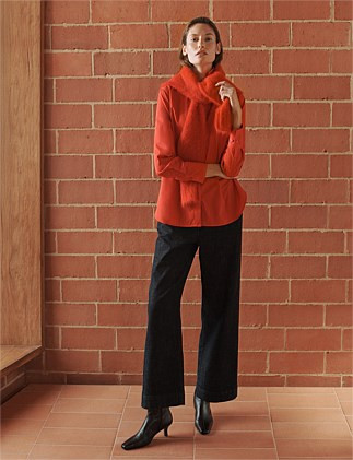 Cotton Poplin Long Sleeve Shirt | David Jones (Australia & New Zealand)