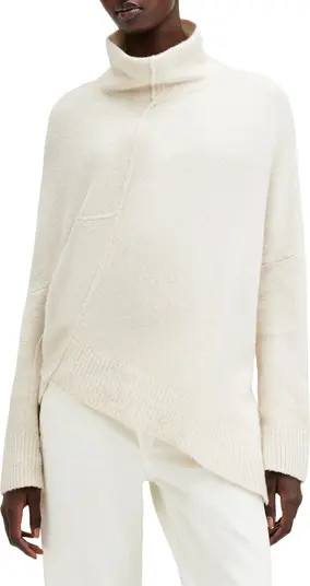 AllSaints Lock Roll Neck Asymmetric Sweater | Nordstromrack | Nordstrom Rack