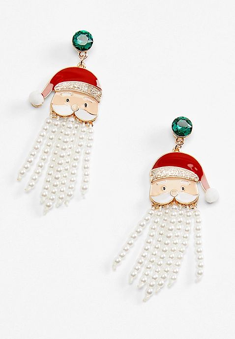 Santa Drop Earrings | Maurices
