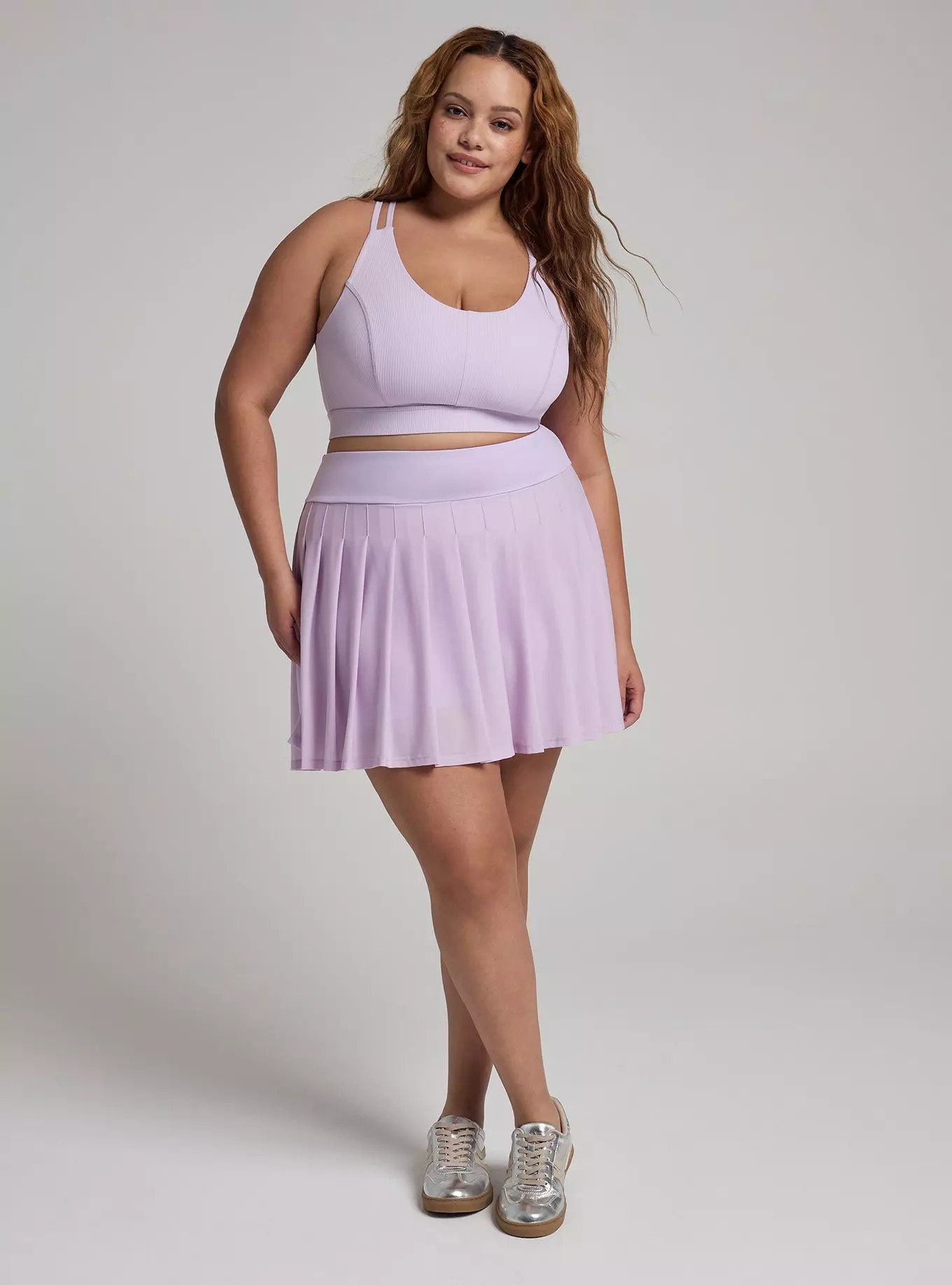 TRU Pleated Active Skirt with Bike Short | Torrid (US & Canada)