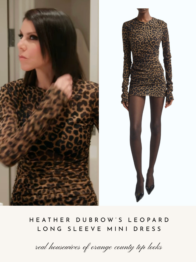 Heather Dubrow's Leopard Long Sleeve Mini Dress 

 