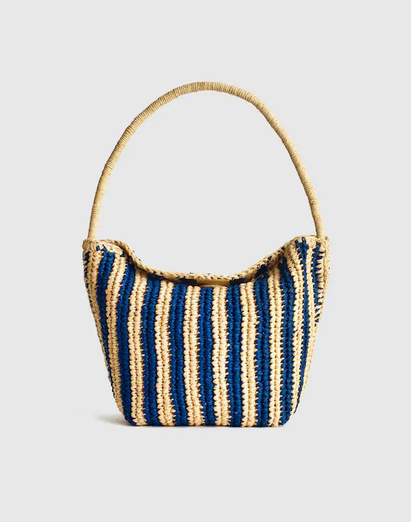 The Signature Woven Shoulder Bag in Raffia | Madewell