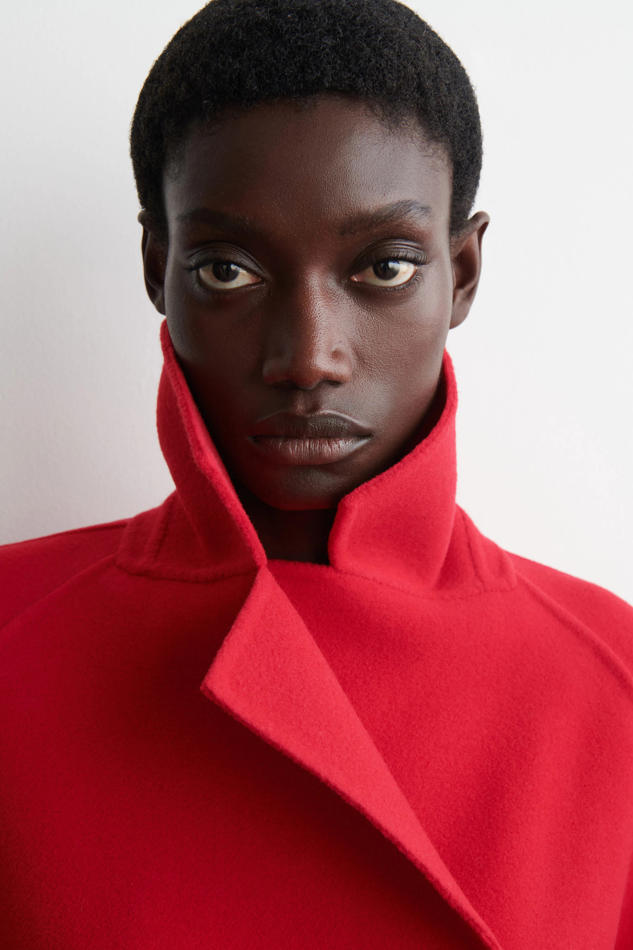OVERSIZED DOUBLE-BREASTED WOOL COAT - RED | COS US | COS (US)