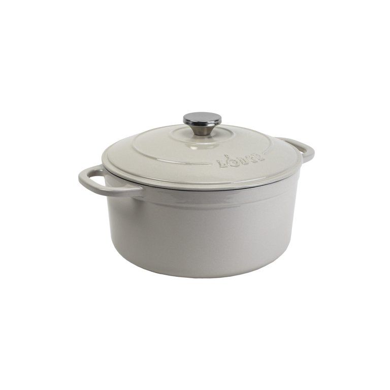 Lodge Enameled Cast Iron 5.5 Quart Dutch Oven, in Oyster White | Walmart (US)