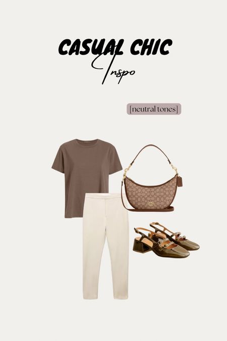 Elevate this everyday basic tee 

+ I was gifted this Coach bag and I’m obsessing over it. The shape, color & its monogram print. 

#LTKGiftGuide #LTKstyletip #LTKitbag