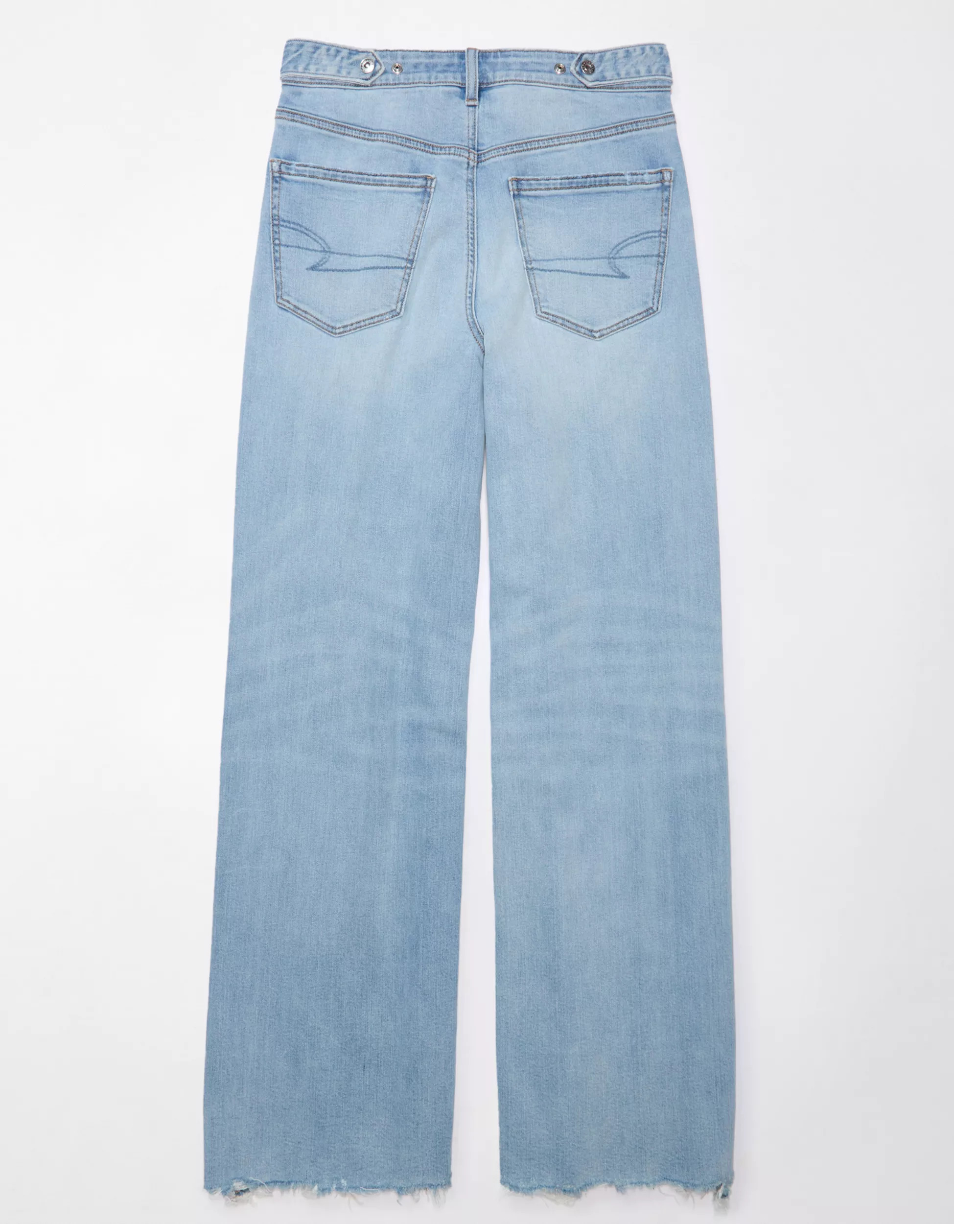 AE Dreamy Drape Stretch Super High-Waisted Baggy Wide-Leg Jean | American Eagle Outfitters (US & CA)