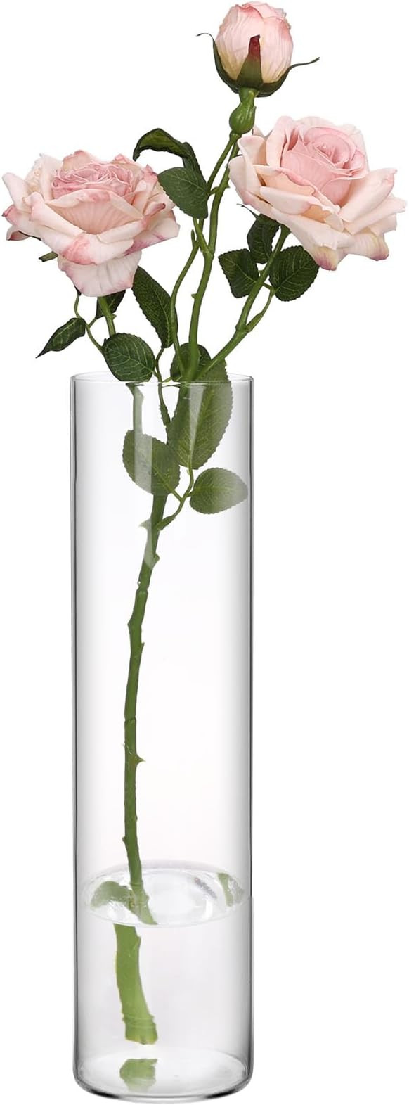 Fixwal Clear Glass Cylinder Vases, 14" H x 3.5" W, Cylinder Vases for Centerpieces, Skinny Bud Ta... | Amazon (US)