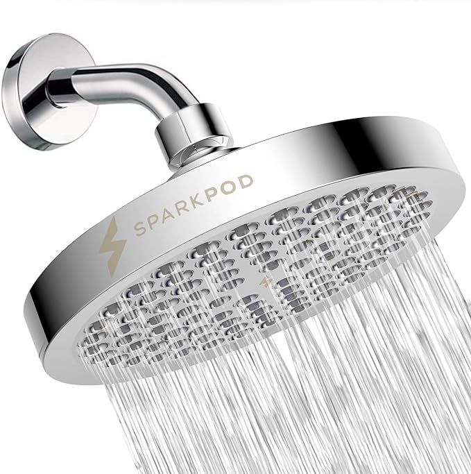 SparkPod Shower Head - High Pressure Rain - Luxury Modern Chrome Look - Easy Tool Free Installati... | Amazon (US)