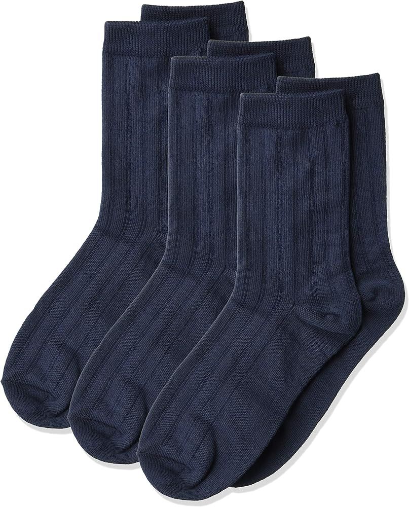 Jefferies Socks Boys 8-20 Rib Crew Socks 3 Pair Pack | Amazon (US)