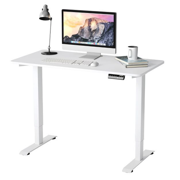 Costway Electric Adjustable Standing Desk Stand up Workstation w/Control White\Black\ Maple\Teak | Target