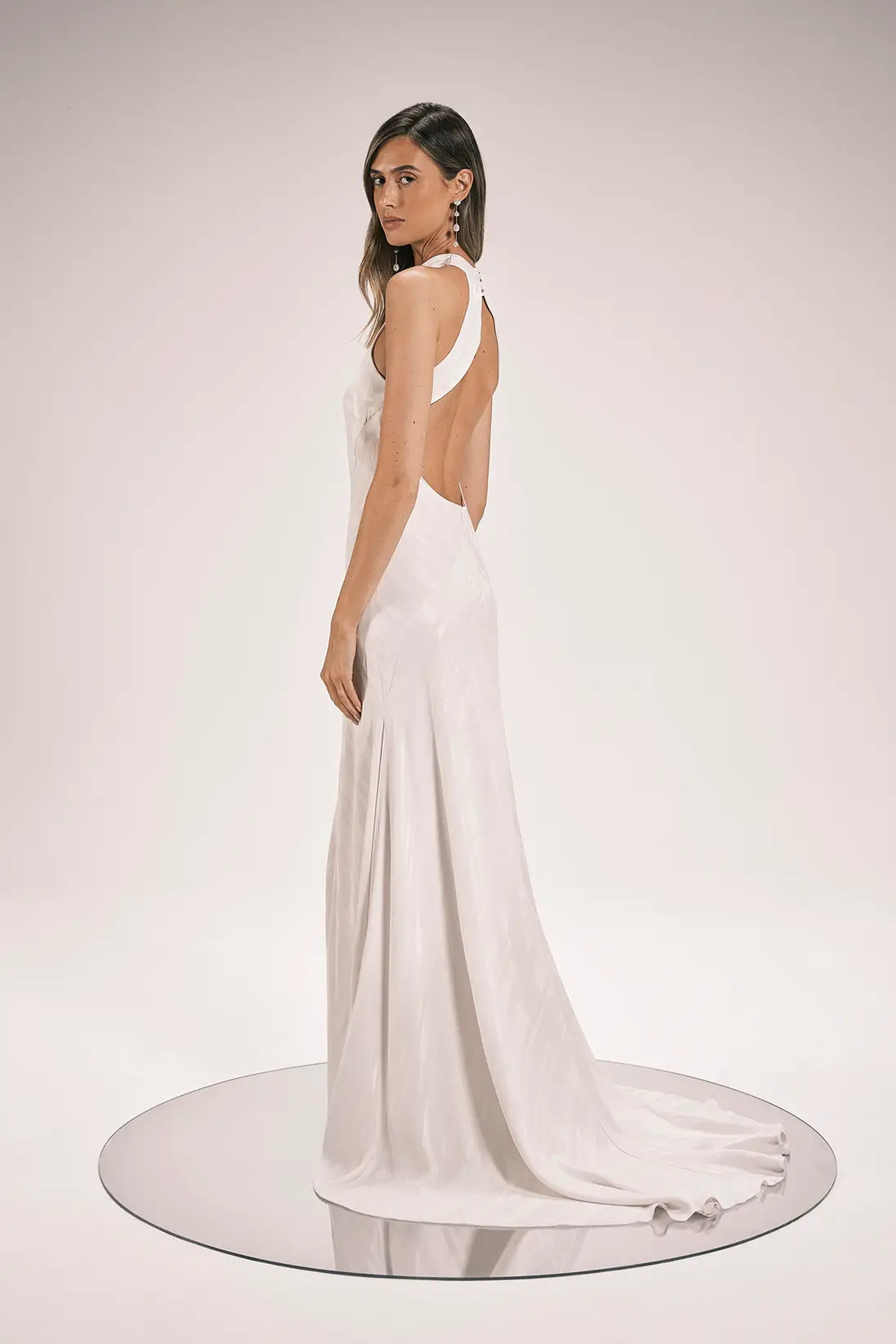 Stripe Jacquard Halter Neck Woven Maxi Dress | Karen Millen