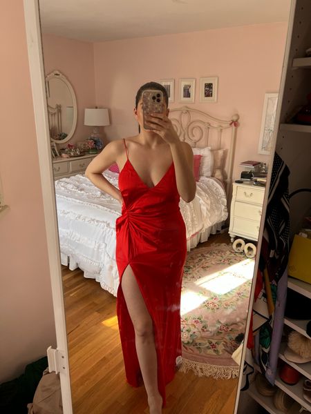 Wedding guest dress, winter wedding guest dress, spring wedding guest dress, long dress, formal dress, red dress, prom dress, asos dress, silky dress

#LTKSale #LTKSeasonal #LTKunder100