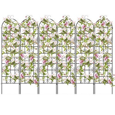 Costway 6 Pack 87" x 20" Metal Garden Trellis Decorative Outdoor Trellis | Target