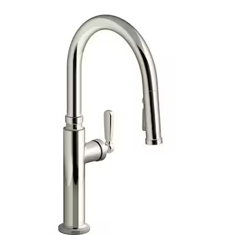 KOHLER Edalyn by Studio McGee Vibrant Polished Nickel Single Handle Pull-down Kitchen Faucet with... | Lowe's