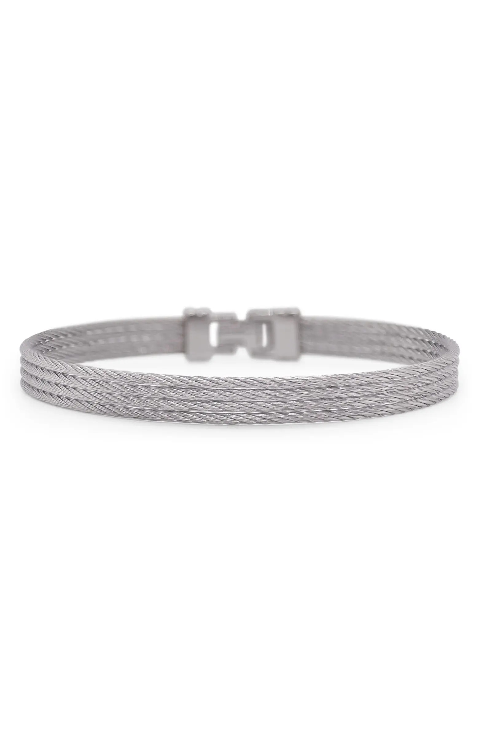 Stainless Steel 4-Row Twisted Cable Bracelet | Nordstrom Rack