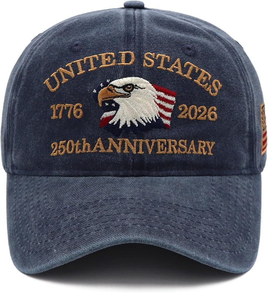 United States 250th Anniversary Hat,1776-2026 Embroidery Patriotic Baseball Cap,250 Anniversary U... | Amazon (US)