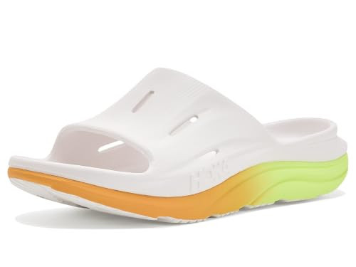 Hoka, Unisex, Ora Recovery Slide 3, White/Neon Yuzu, Mens 10, Womens 12, Medium | Amazon (US)