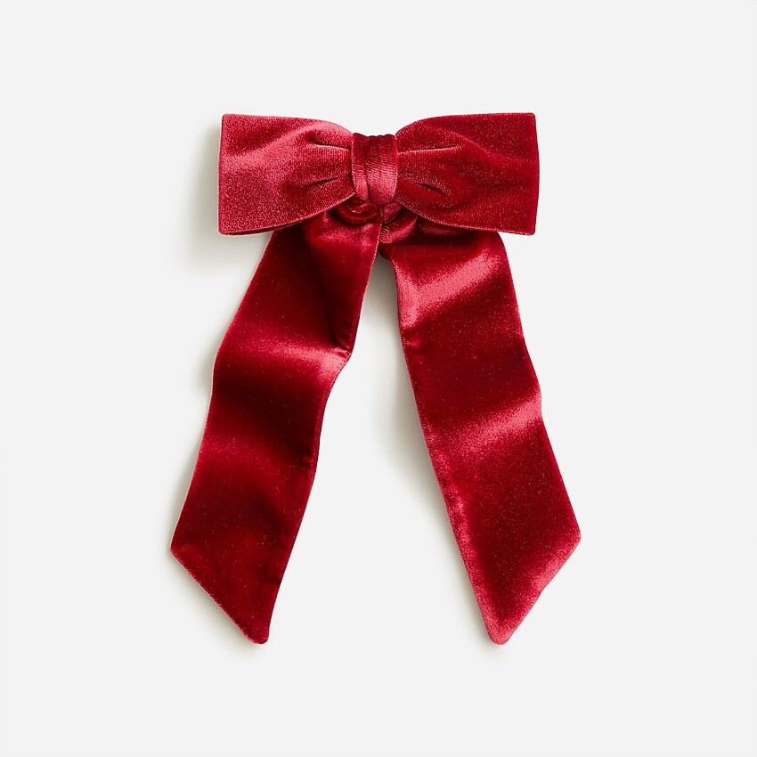 Oversized velvet bow clip | J. Crew US