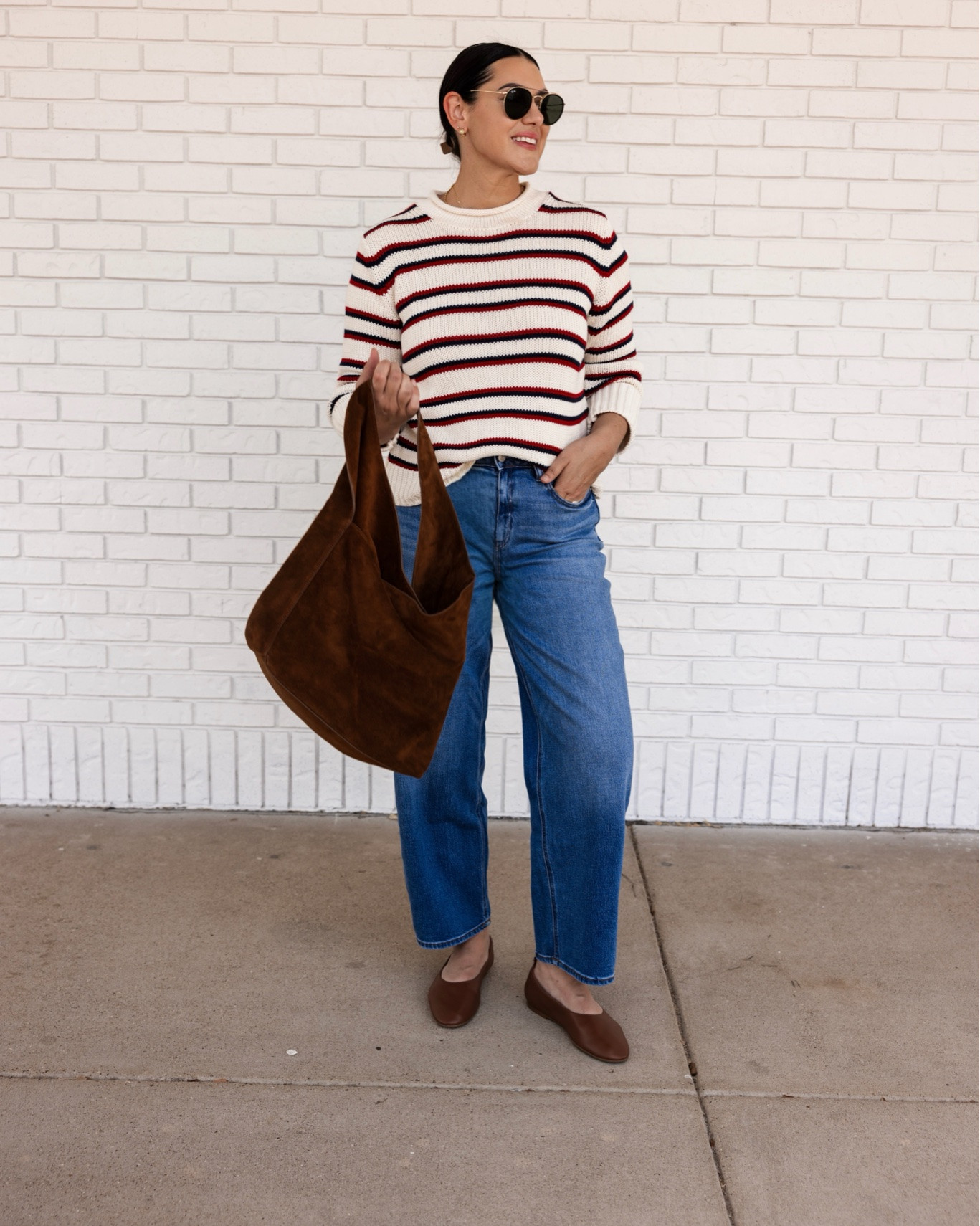 Cool temps will arrive soon enough and I will be ready! I picked up this roll knit sweater from @Quince and it’s 100% cotton! It runs true to size, as well.  #quincepartner