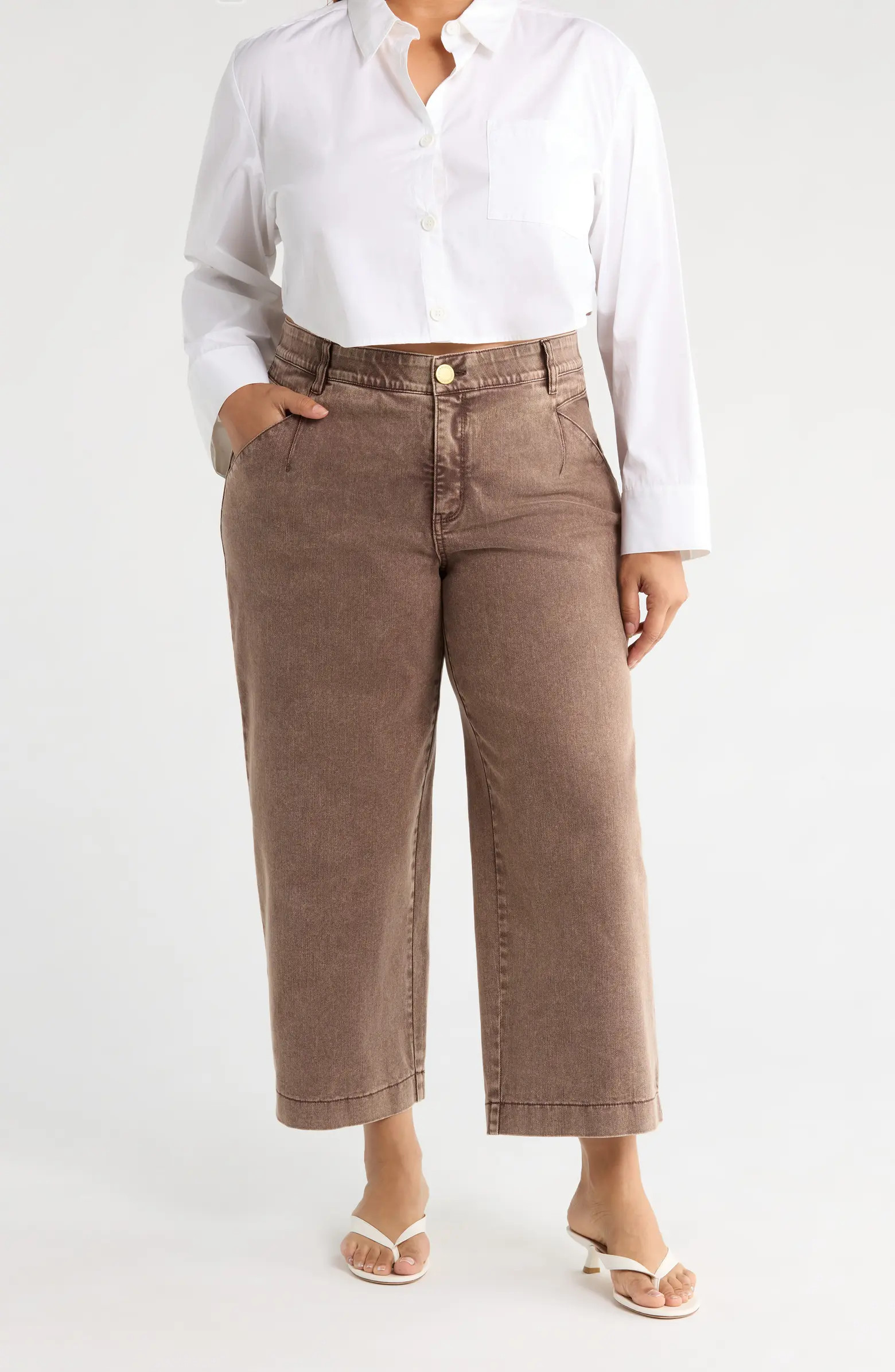 Wit & Wisdom Wyatt Skyrise High Waist Ankle Wide Leg Jeans | Nordstrom | Nordstrom