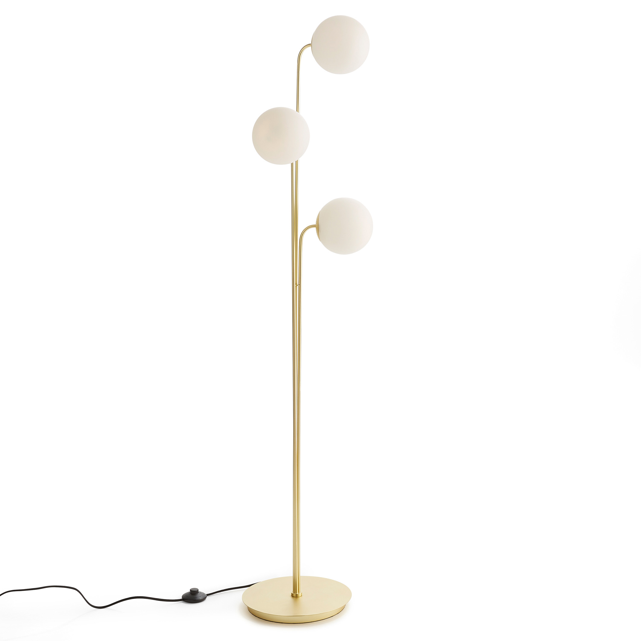Moricio Brass & Smoked Glass Floor Lamp | La Redoute (UK)
