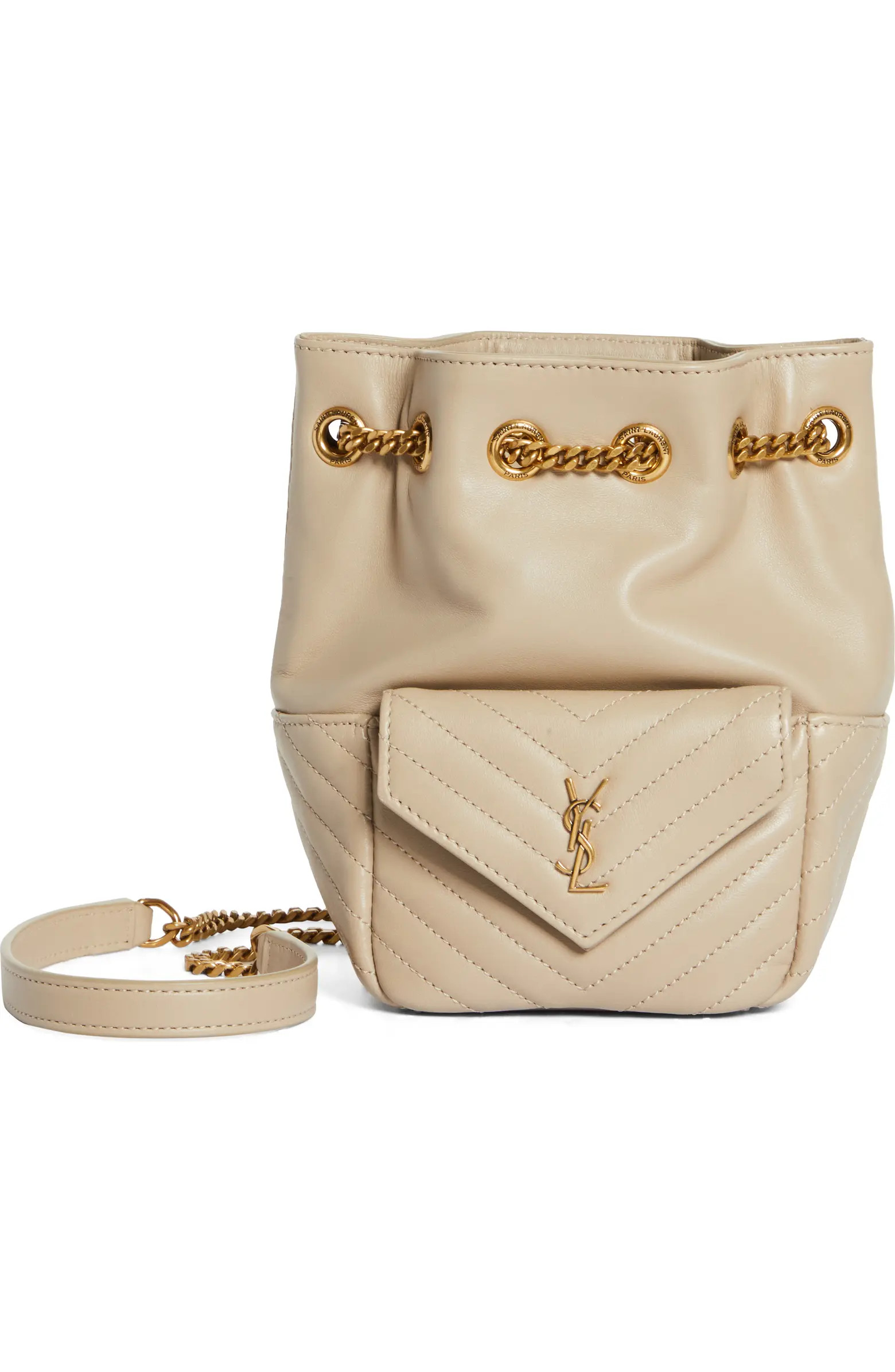 Saint Laurent Mini Joy Matelassé Leather Bucket Bag | Nordstrom | Nordstrom