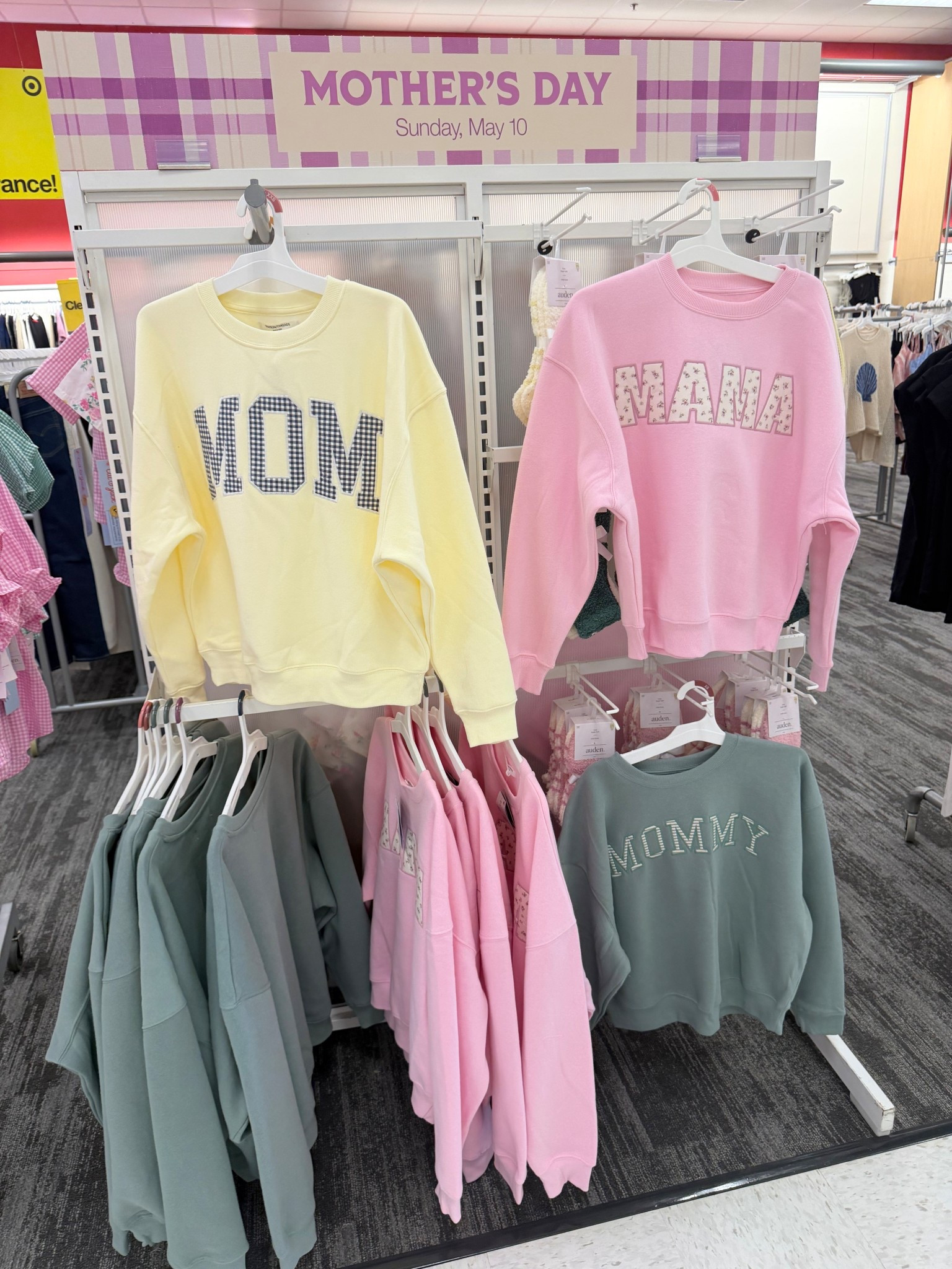 Okay wait… how cute are these Mother’s Day sweatshirts 🥹💐

I’m obsessed with all the soft pastel colors—pink, sage, and that buttery yellow 😍 and the “MAMA / MOM / MOMMY” options are just too good!! @Target 

They’re cozy, lightweight, and perfect for school drop-offs, lounging, or matching with your littles for the sweetest Mother’s Day moment 🤍✨ They even have coordinating slippers too! 

Such a good gift idea (or let’s be real… a treat for yourself 🙌)

#LTKStyle #MomsOfLTK #TargetFinds #CozyStyle #MomLife #Target #MothersDay 

#LTKmomlife