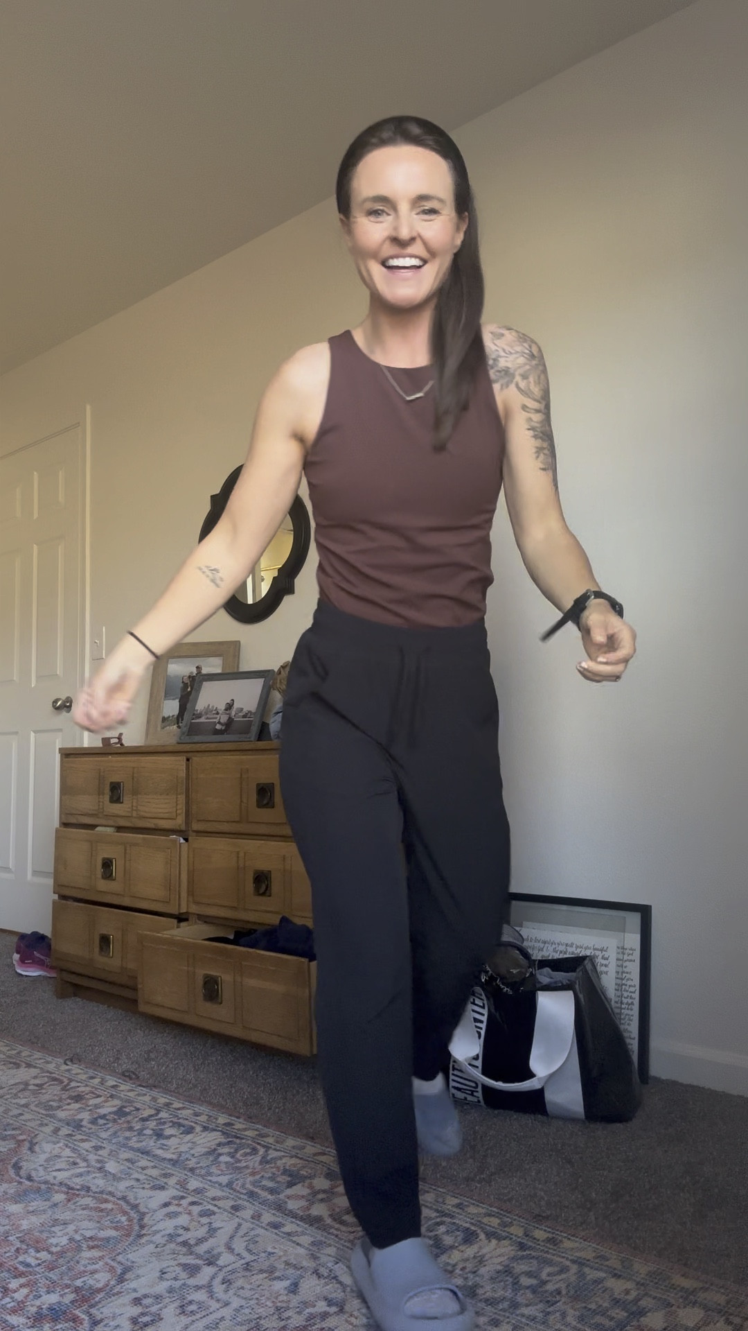 Mom everyday activewear! Last summer I fell in love with this Amazon top from Czy yoga and it comes in so many colors (built in bra)! These pants are great for running around but can also be dressed up a bit too like slacks! 

#LTKfitness