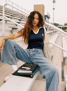 Serenitia Mid Rise Relaxed Jeans Light Wash Petite | Princess Polly US