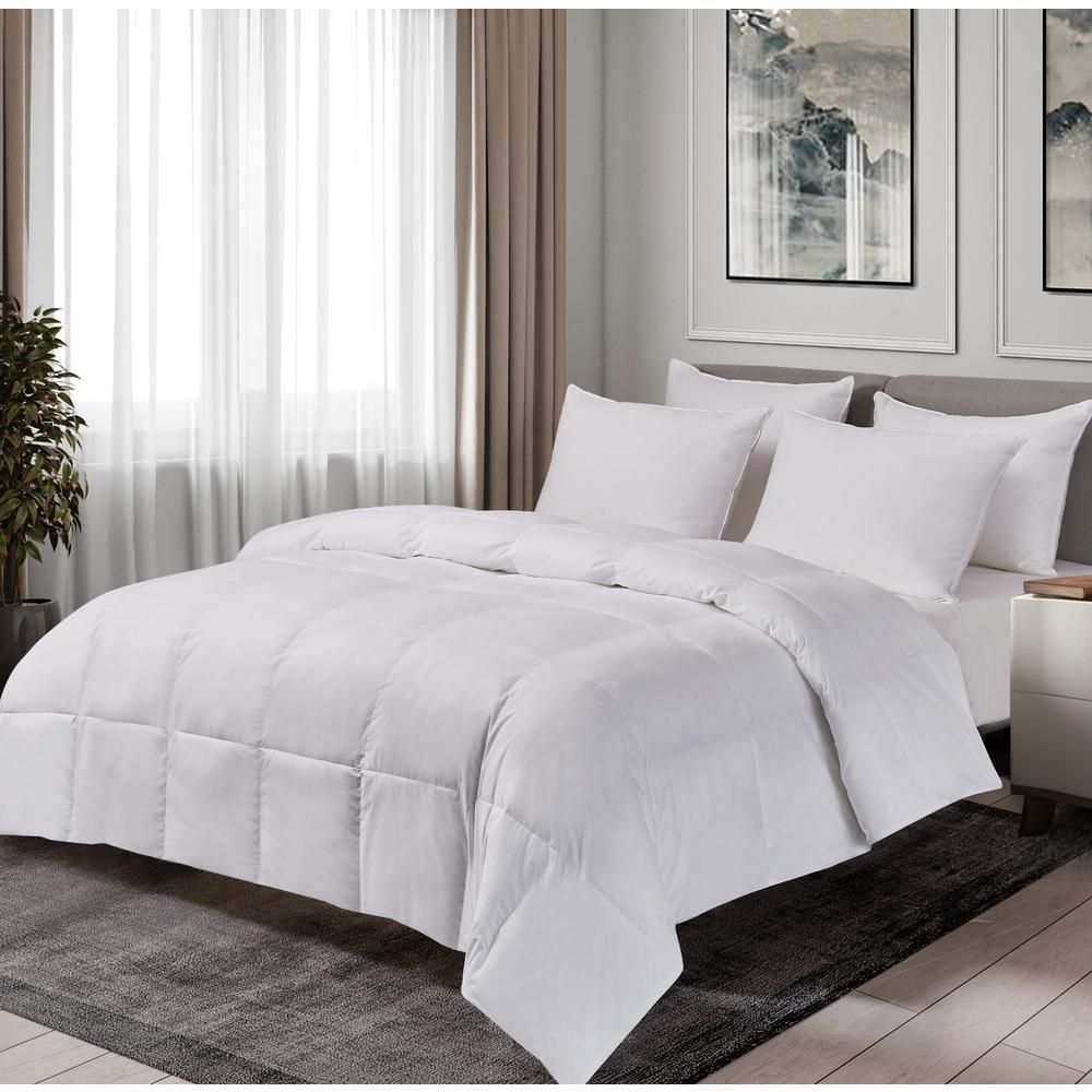 White Goose Down and Feather King Comforter | The Home Depot