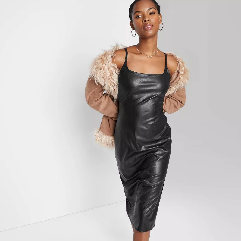Women's Faux Leather Slip Dress - Wild Fable™ | Target