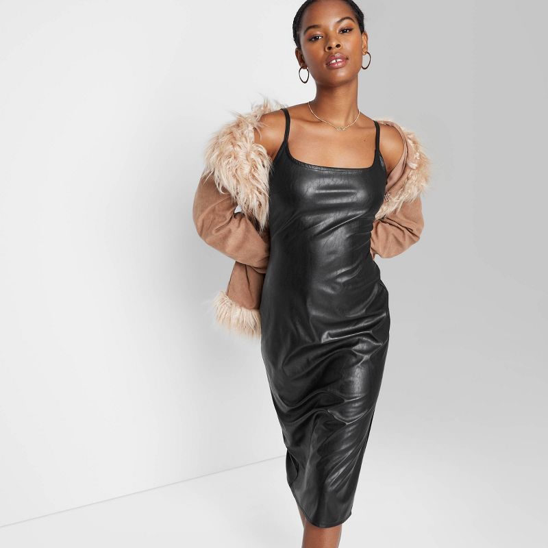 Women's Faux Leather Slip Dress - Wild Fable™ | Target