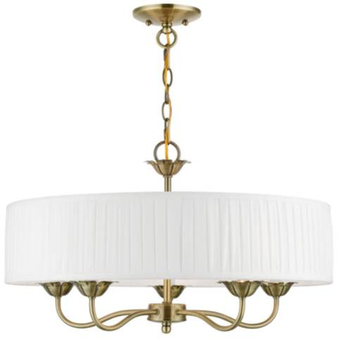 5 Light Antique Brass Pendant | Lamps Plus