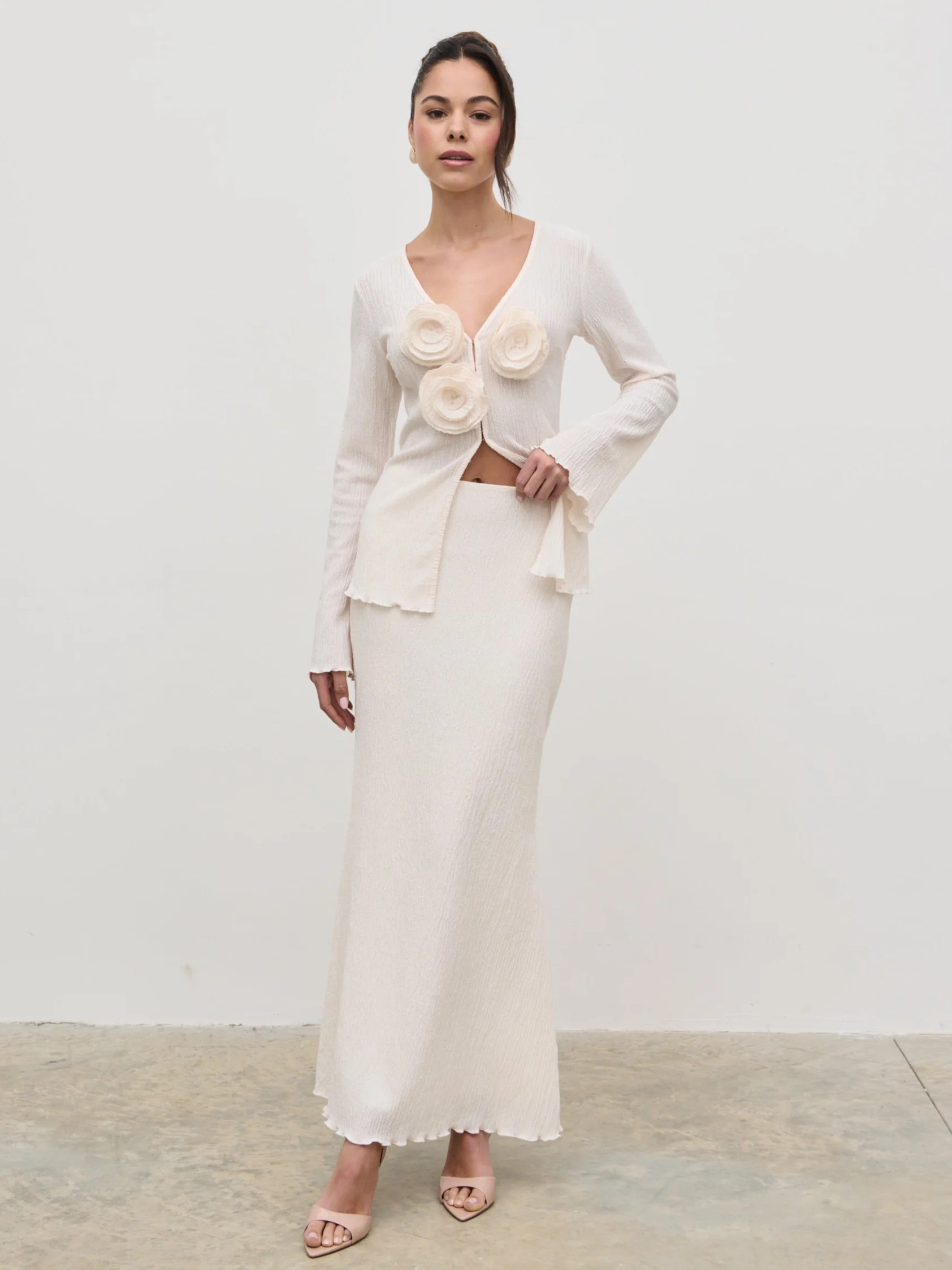 Evalina Crinkle Maxi Skirt | Pretty Lavish (UK)