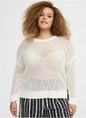 Open Stitch Crew Pullover Sweater | Torrid (US & Canada)