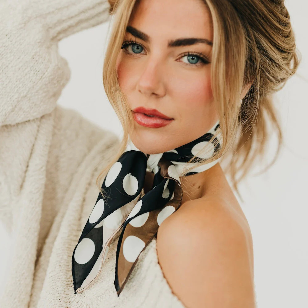 Betty Polka Dot Square Scarf | Pretty Simple