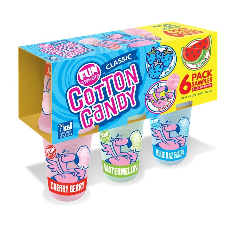 Fun Sweets Cotton Candy Sampler 9oz - Walmart.com | Walmart (US)